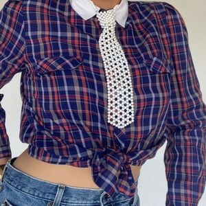 Vintage 70's School/Academia Americana Plaid Shirt